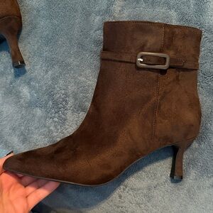 Kelly & Katie Dark Brown Heeled Boots